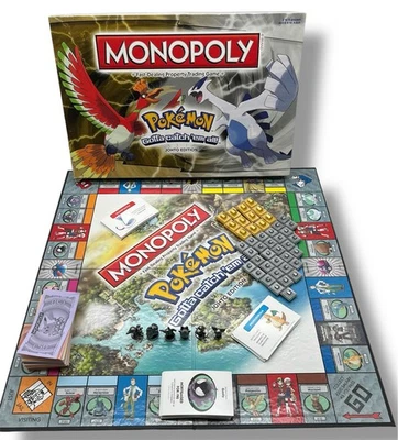 Pokemon Monopoly Johto Edition Board Game 2016 Incomplete - Image 1 of 4