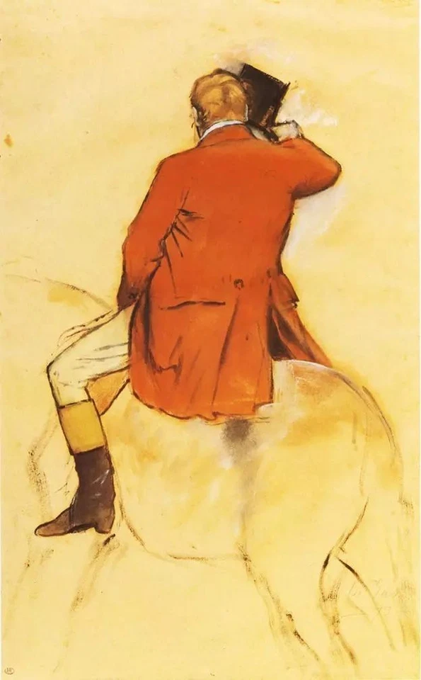 Edgar Degas Rider in a Red Coat 1868 17"x 22" Archival Art Print Foto 1 de 1