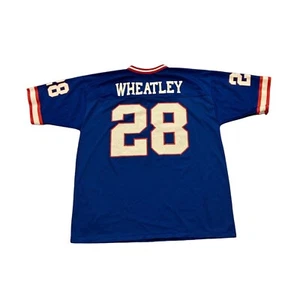 Maglietta vintage anni '90 New York Giants Tyrone Wheatley #28 logo atletica NFL L - Foto 1 di 5