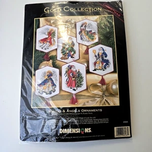 Dimensions Gold Collection Santas & Angels Ornaments 8568 Counted Cross Stitch - Picture 1 of 3