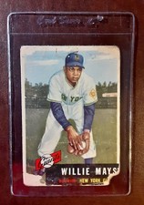 1953 Topps Willie Mays Baseball Card # 244