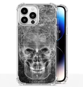Face Skull Skeleton Bones Coque Cover Case For Iphone 16 Pro Max 15 14 13 12 11 - Photo 1 sur 5