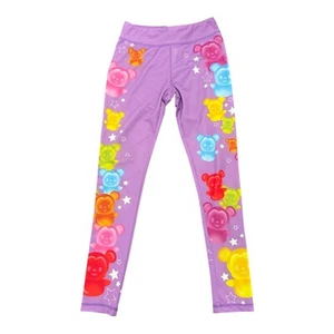 Disney Girl’s Size 13 Purple Gummy Mickey Mouse Leggings - Picture 1 of 3