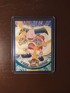 (Rare) (NM) 2000 Topps Pokémon Trading Cards Series 3 Mr. Mime #122 - Blue logo