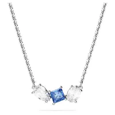 Swarovski Mesmera Pendant Necklace Mixed Cuts, Blue, Rhodium Plated 5668276 - Image 1 of 4