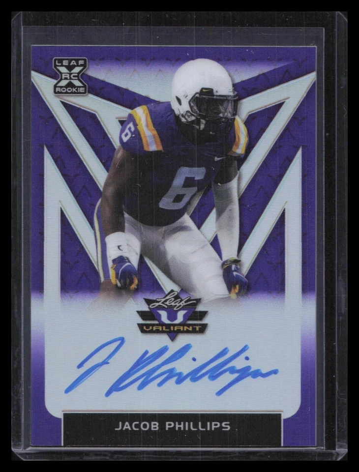 2020 Leaf Valiant #BA-JP3 Jacob Phillips Purple #/20 - Image 1 of 2