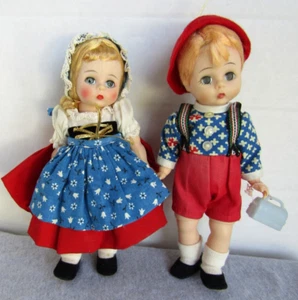 Madame Alexander 8 Zoll HÄNSEL & GRETEL Kniebeugpuppen, 453 & 454 - Bild 1 von 6