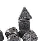 7pcs Metal Dice Set Men Women Christmas Party Tabletop Funny Polyhedral Dice Pro