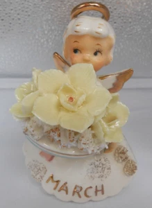Geo Z Lefton Daffodil Aquamarine 489 Japan birthstone March Birthday Girl Angel - Picture 1 of 3