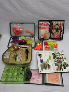 Huge Lot Trout Salmon Steelhead Fly Fishing Streamers Orvis Case Wallet Vtg Rod - Picture 1 of 12