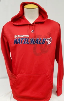 Majestic Therma Base MLB Washington Nationals Hooded Sweatshirt New Mens LARGE - Image 1 of 2