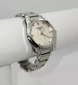 Tissot Women's T-Wave Mother Of Pearl Diamond Dial Watch T023.210.11.116.00 - Picture 1 of 11