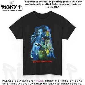 Ricky P Blade Runner 1982 Ridley Scott T shirt Unisex Heavy Cotton Tee - Picture 1 of 11