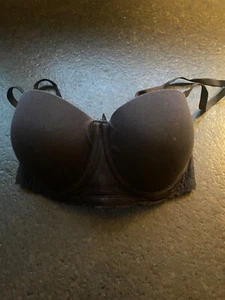 Natori Bra 32D 774070 Truly Smooth Smoothing Strapless Contour Black - Picture 1 of 7