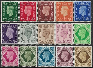 GB GVI 1937-47 set sg 462-75 MH KGVI Definitives - Picture 1 of 2