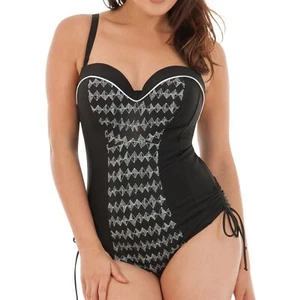 Curvy Kate Bademode Euphoria Badeanzug schwarz/monochrom 4457 - Bild 1 von 4