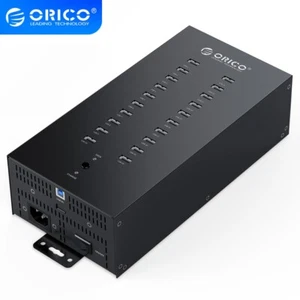 ORICO Industrial USB Hub 300W Powered Data Hub 20 Port USB2.0 Splitter FullMetal - Picture 1 of 7