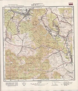 Vintage 1960 Polish General Staff Topographic map – JEDLINA ZDROJ 1:25 000 - Picture 1 of 5