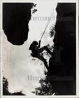 1966 Press Photo Outward Bound School participant climbs a mountain - lra30209