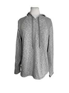 Danskin Now Womens Hoodie Size Large 12-14 Gray Pullover Hooded Sweatshirt Soft - Picture 1 of 5