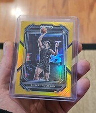 2023-24 PANINI PRIZM DRAFT PICKS AUSAR THOMPSON #17 GOLD PRIZM ROOKIE CARD /10