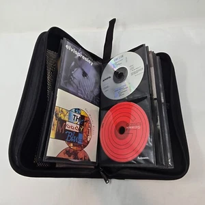 BLACK CASE DISC BINDER W/57 MUSIC CDs ROCK POP SOUL BLUES JAZZ FUNK OLDIES - Picture 1 of 11