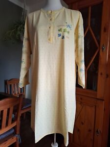 Nachthemd gr22 ( 44) Damen Baumwolle Gelb Gepflegt !