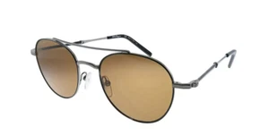 SALVATORE FERRAGAMO SF224S 021 Shiny Dark Gunmetal/Black Sunglasses - MSRP $365 - Picture 1 of 3