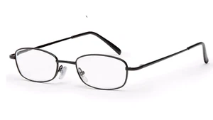 Lesebrille Metall Herren Damen Lessehilfe Brille New York 2.5 Dioptrien Schwarz - Picture 1 of 3