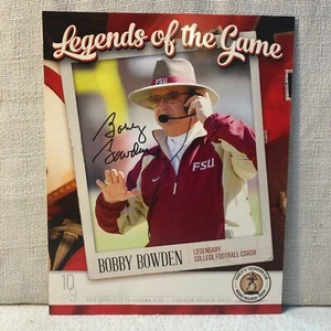 Bobby Bowden Signed Florida State 2015 Bronko Nagurski Football 8X10 Photo  - Picture 1 of 3