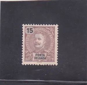 PONTA DELGADA / AZOREN D. Carlos I 15 R. (1897) MH - Bild 1 von 1