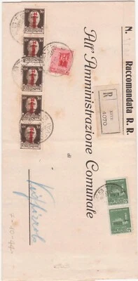 RSI STRISCIA DA 5 PZ DEL 0.30 CENT / VR COLORE CARMINIO SCURO  RARO - Immagine 1 di 2