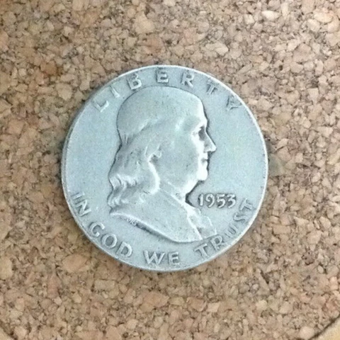 1953 S  Circ.  Franklin Half Dollar 90 % Silver US Coin FH2897 FREE SHIPPING Cover