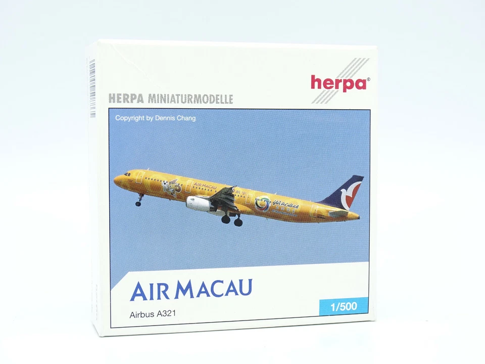 Herpa Avión Aerolíneas 1/500 - Airbus A321 Air Macau - Imagen 1 de 1