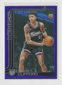 2025 Topps-Nique Clifford Rookie Purple Rainbow /250-Sacramento Kings - Picture 1 of 1