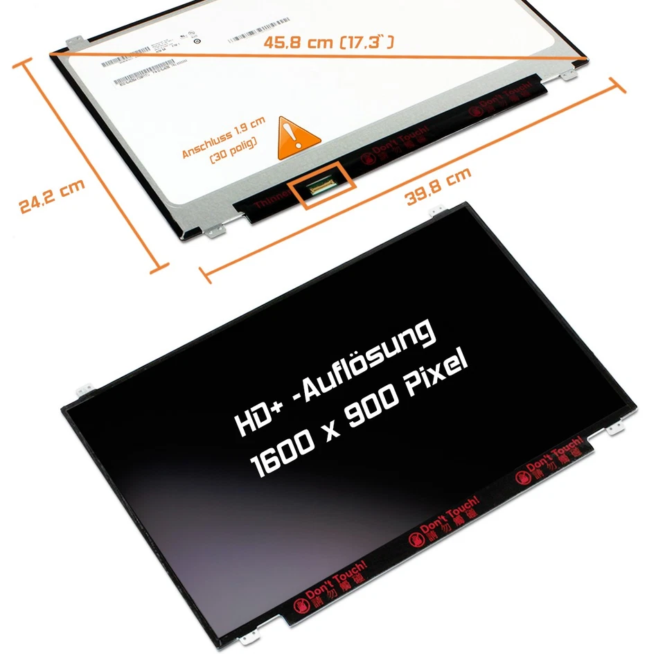 Laptiptop B173RTN02.2 17,3 Zoll LED Notebook-Bildschirm