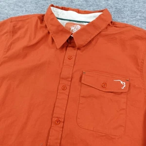 Buffalo Trace Hemd Herren Large Orange Kurzarm Knopfleiste Tasche Bourbon - Bild 1 von 13