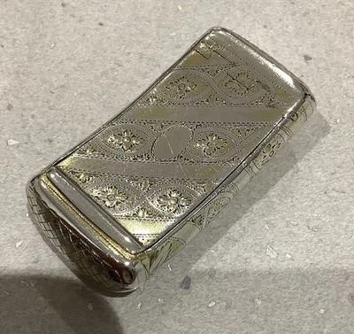 Caja de tabaco georgiana de plata de ley. William Pugh. Birmingham 1808 Foto 1 de 4