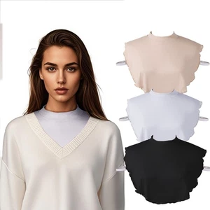 Top blusa donna modal collo finto colletto finto protezione calda colore dolce - Foto 1 di 27