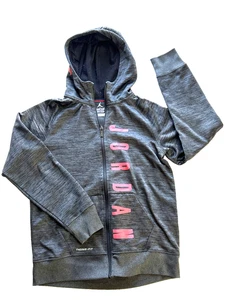 Nike Air Jordan Boys Therma Fit Hoodie. Gray/Red Size Youth Large Pre-owned  - Picture 1 of 5