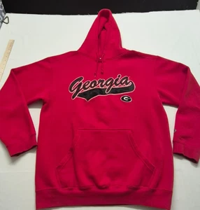 Georgia Bulldogs Hombre Rojo Día del Juego Negro Letras Sudadera con Capucha Bolsillo Frontal Talla L - Imagen 1 de 13