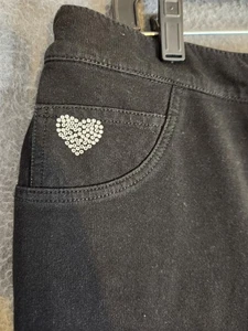 Dream Jeannes by Quacker Factory Womens Sz 1X Short Dark Black Jeans Stretch NWT - Picture 1 of 12