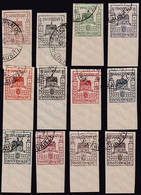 Lot Stamp Germany Mi 1-12 Set 1946 Fürstenwalde Circle Watermarks U - Image 1 of 3