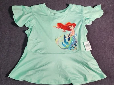 Disney Parks Ariel Girls Shirt Top Size 7 / 8 NWT Short Sleeve Mermaid Princess - Image 1 of 4