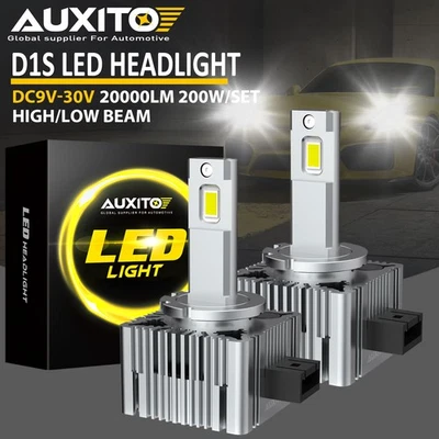 D1S LED Headlight Bulbs 200W Replace HID Xenon Super White 6500K Conversion Kit - Image 1 of 4