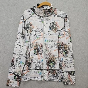 Sno Skins Jacke Full Zip Mock Neck Damen Gr. XL weiß mit Blumenmuster  - Bild 1 von 10