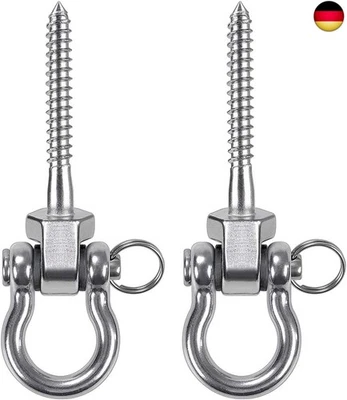 BeneLabel 2er Schaukelhaken, 130mm Hängematte Befestigung Holzbalken Schwerlast