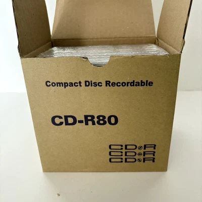 NEW Box 10 R80 Blank CD-R Music & Data CDs Jewel Cases 80 Min/700 MB Old Stock - Image 1 of 4