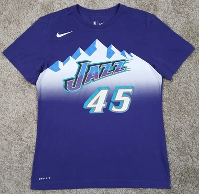 Nike Tshirt Womens Donovan Mitchell NBA Utah Jazz Hardwood Classics Small - Image 1 of 4
