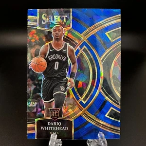 2023-24 Panini Select Premier Blue Cracked Ice Prizm Dariq Whitehead RC 125 Nets - Bild 1 von 2